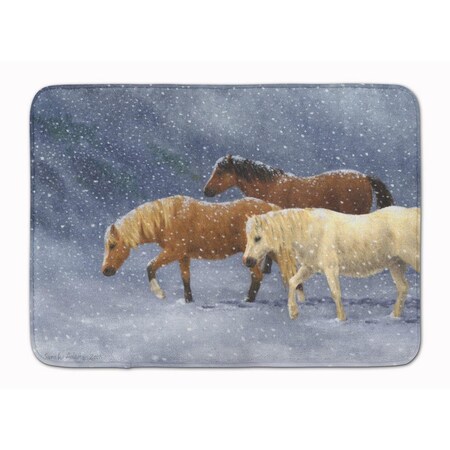 Carolines Treasures Seeking Shelter Horses Machine Washable Memory Foam Mat ASA2197RUG
